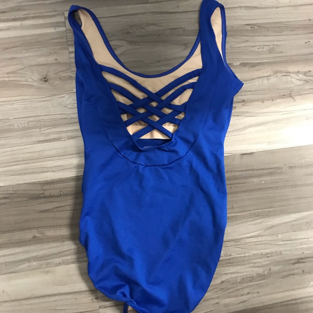 Royal blue dance leotard
